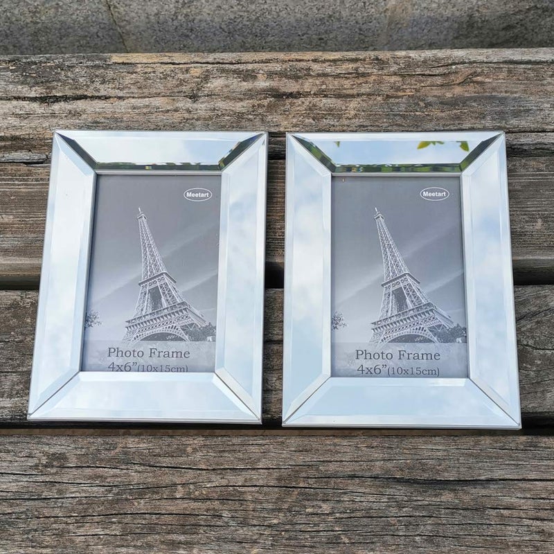 Meetart Mirrored Picture Frame 4x6 inch 2 piece Pack for Home Decoration Wall Hang or Tabletop Display - Image 3